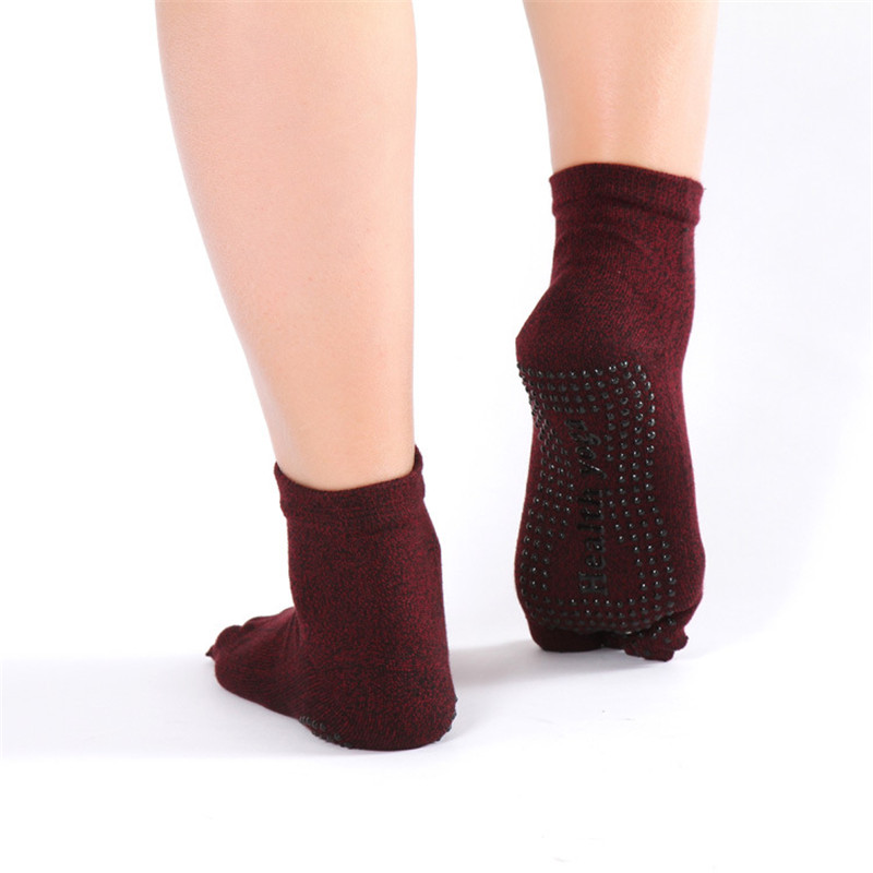 Anti-Slip Grip Men's Yoga Toe Socks 2 Pairs Set