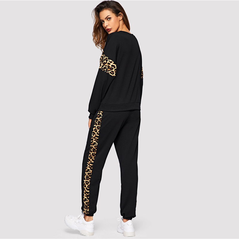 Women's Leopard Printed Sportswear Set 2 pcs