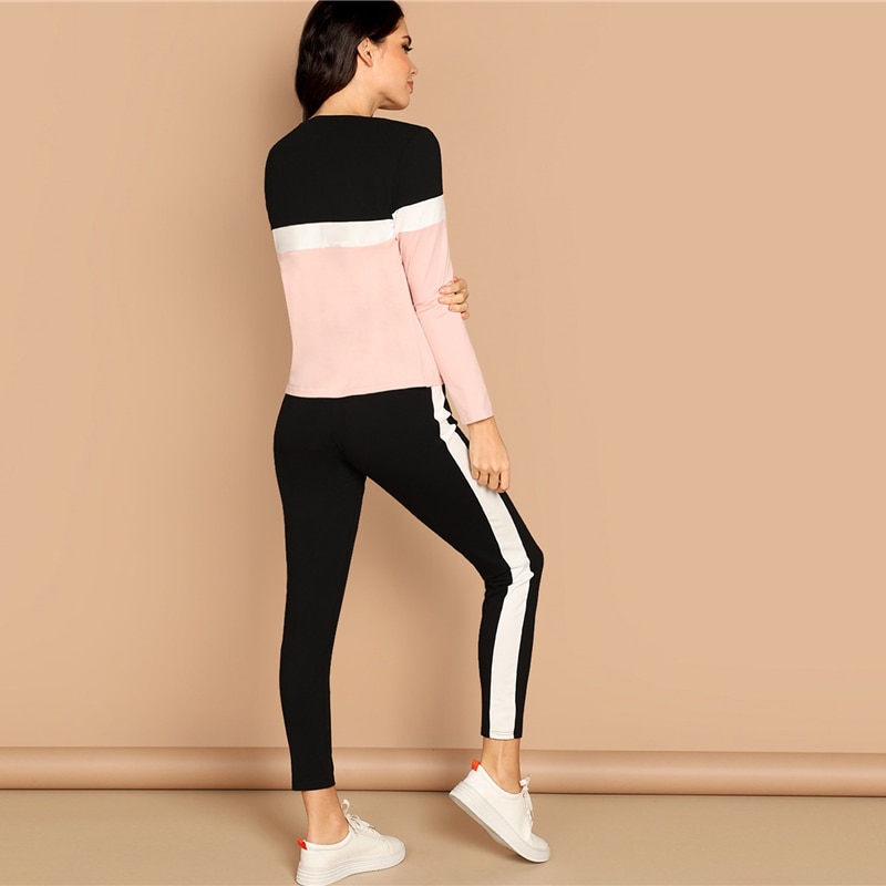 Women's Multicolor Sport Style Two Piece Set