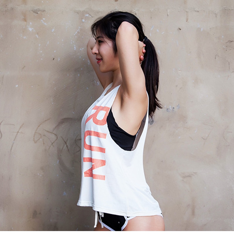 Letter Printed Fitness Women's Tank Top