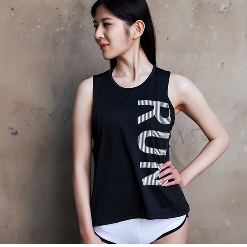 Letter Printed Fitness Women's Tank Top