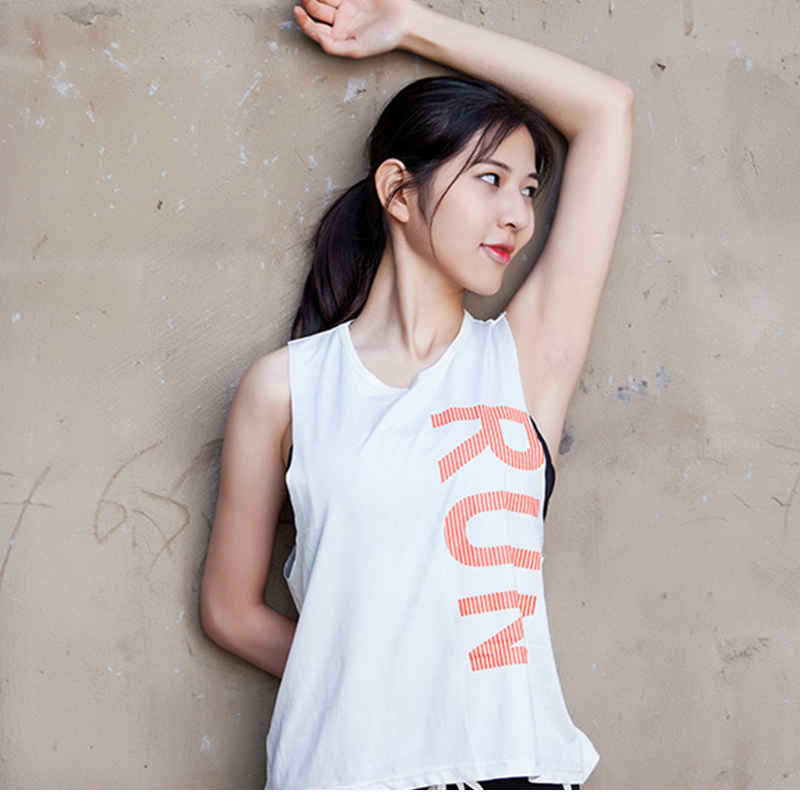 Letter Printed Fitness Women's Tank Top