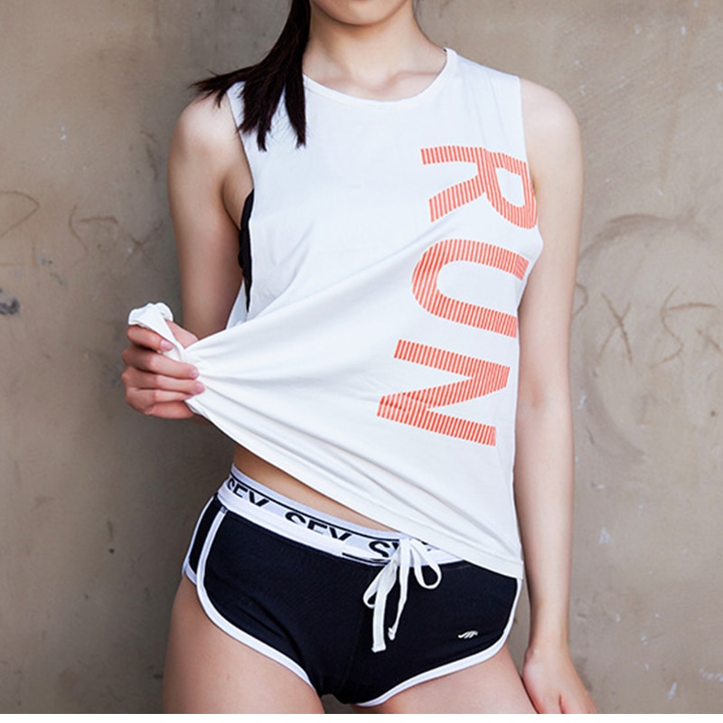 Letter Printed Fitness Women's Tank Top