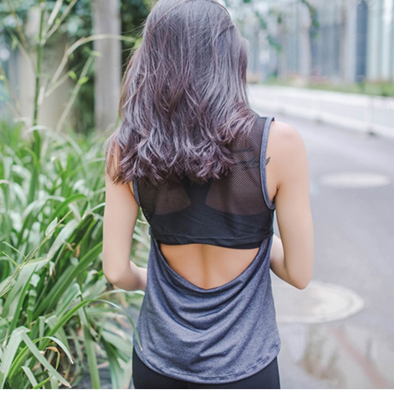 Breathable Mesh Back Sports Women's Tank Top