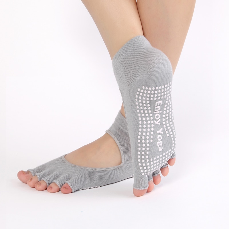 Anti-Slip Grip Half Toe Women's Yoga Socks