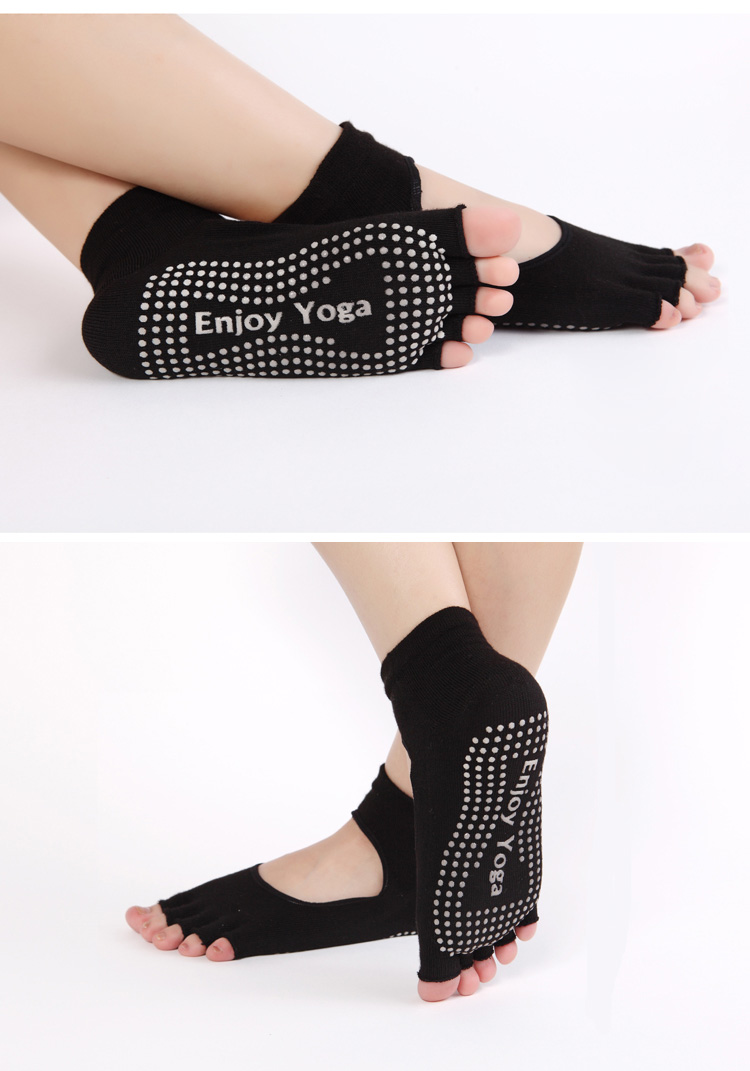 Anti-Slip Grip Half Toe Women's Yoga Socks