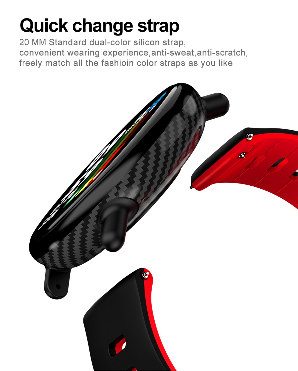 Waterproof IPS Screen Multifunctional Fitness Watch