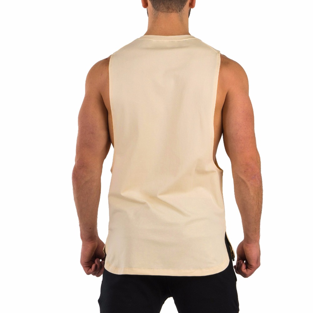 Deep Cut Cotton Sports Men's Tank Top