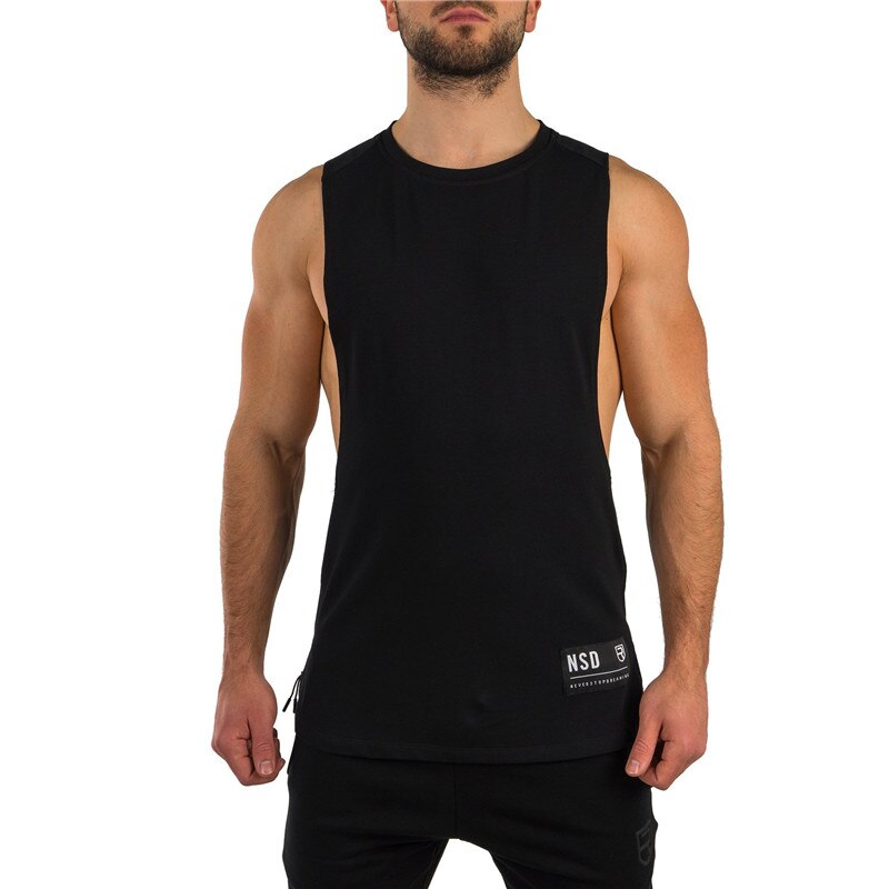 Deep Cut Cotton Sports Men's Tank Top