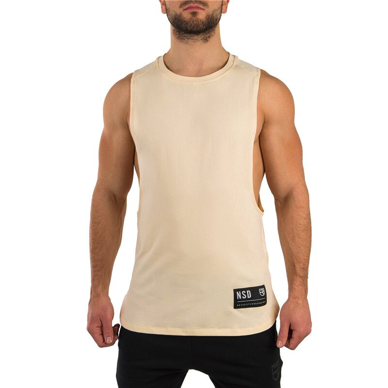 Deep Cut Cotton Sports Men's Tank Top