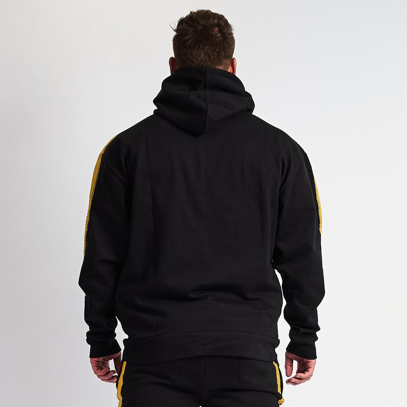 Men's Fitness Striped Hoodie
