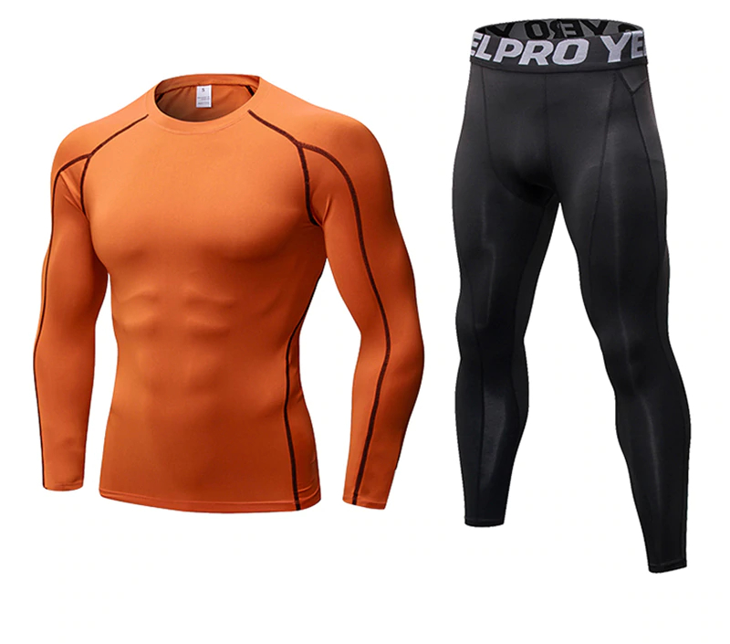 Men's Gym Elastic Shirt and Pants Set