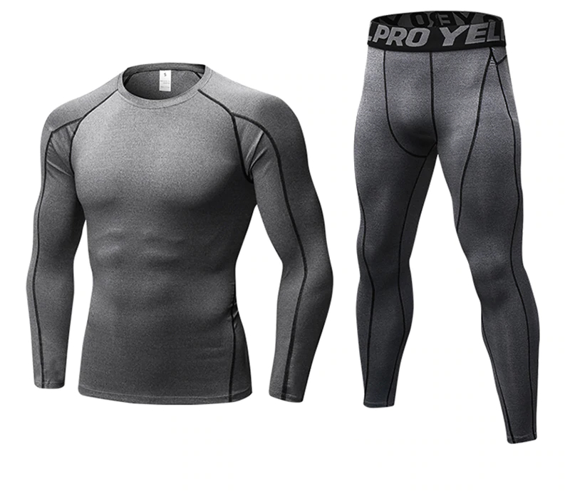 Men's Gym Elastic Shirt and Pants Set