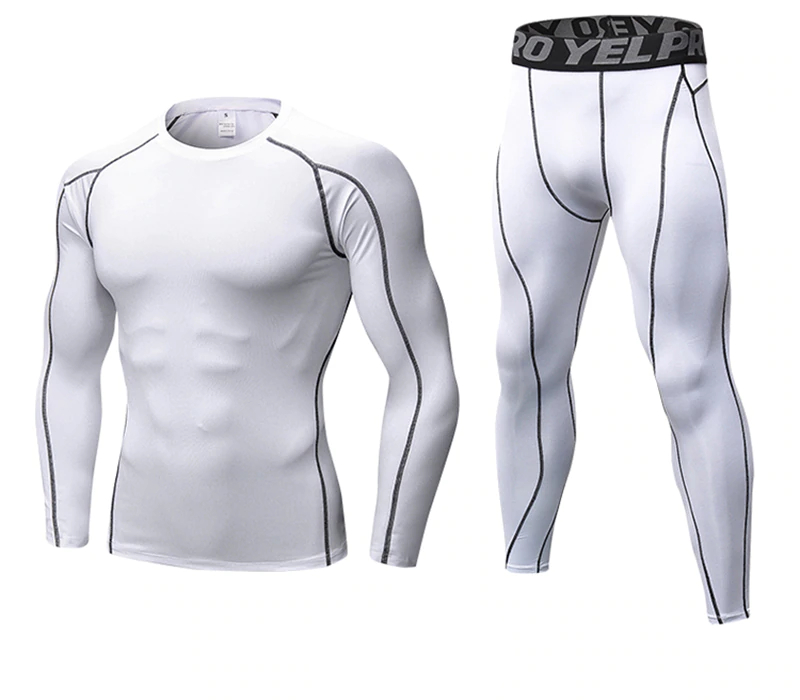 Men's Gym Elastic Shirt and Pants Set