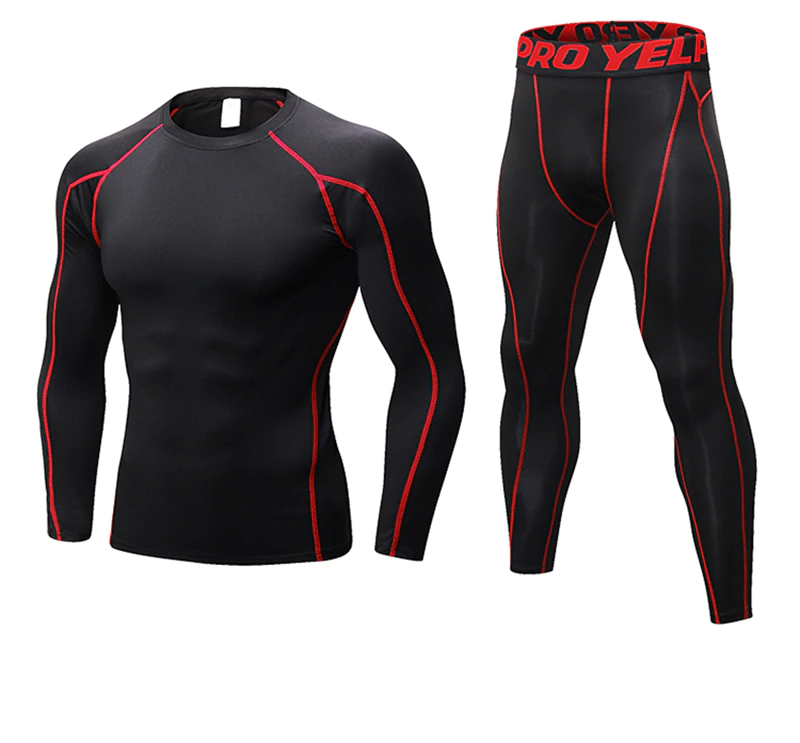 Men's Gym Elastic Shirt and Pants Set