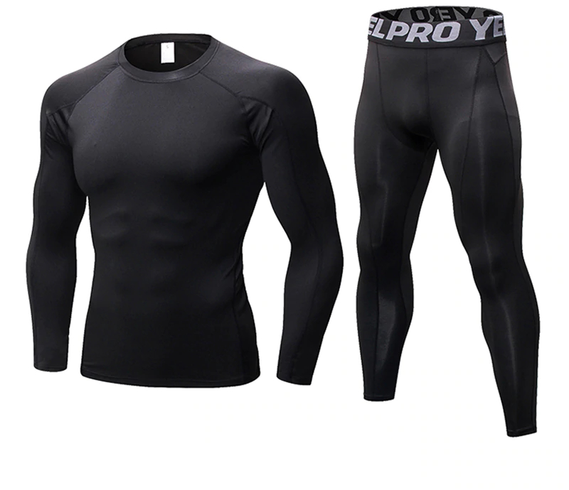 Men's Gym Elastic Shirt and Pants Set