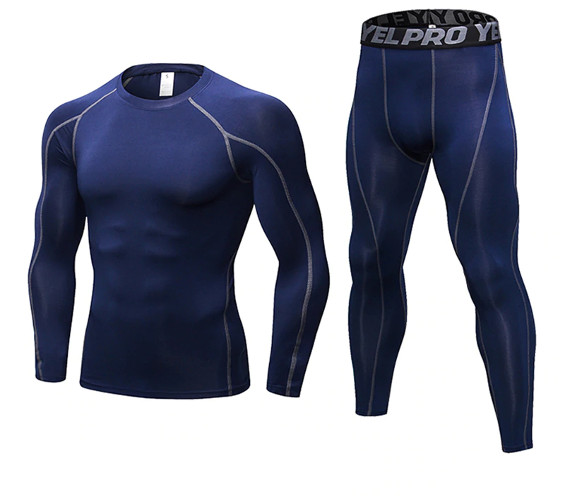 Men's Gym Elastic Shirt and Pants Set