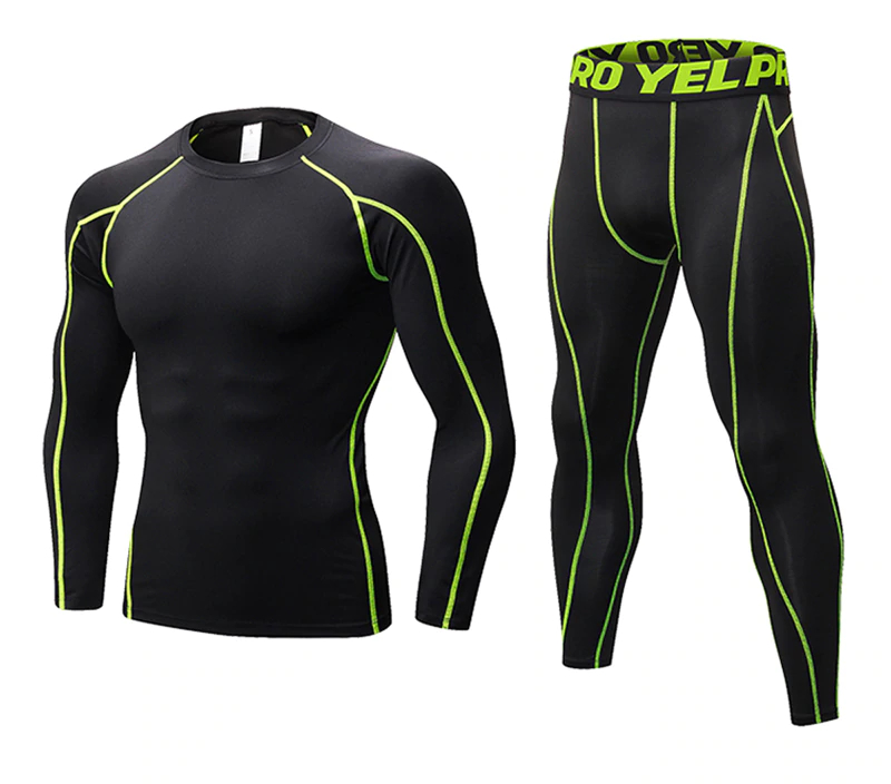 Men's Gym Elastic Shirt and Pants Set