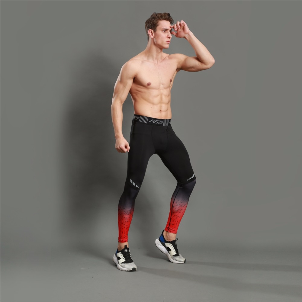 Gradient Printed Sports Men's Leggings