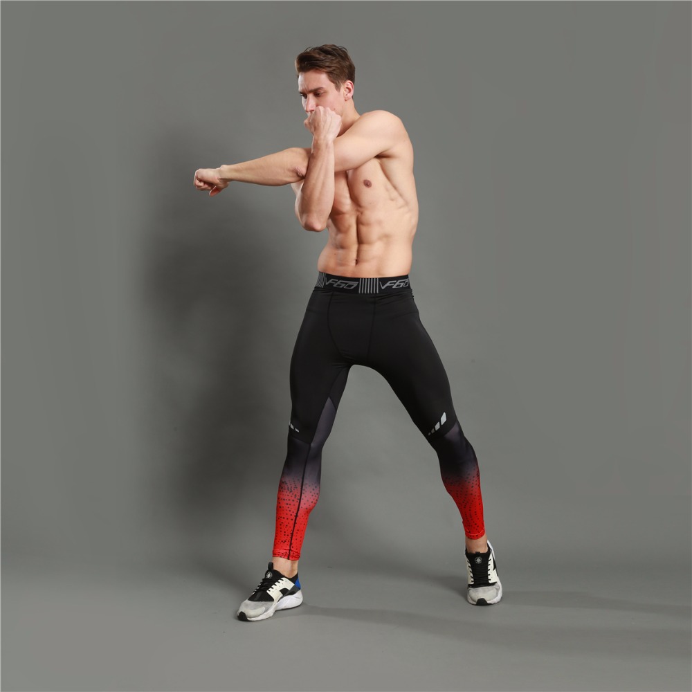 Gradient Printed Sports Men's Leggings