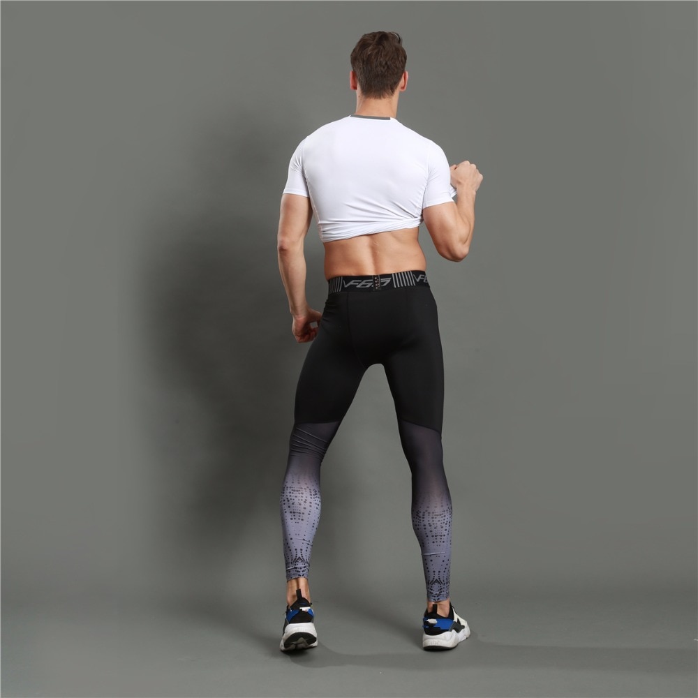 Gradient Printed Sports Men's Leggings