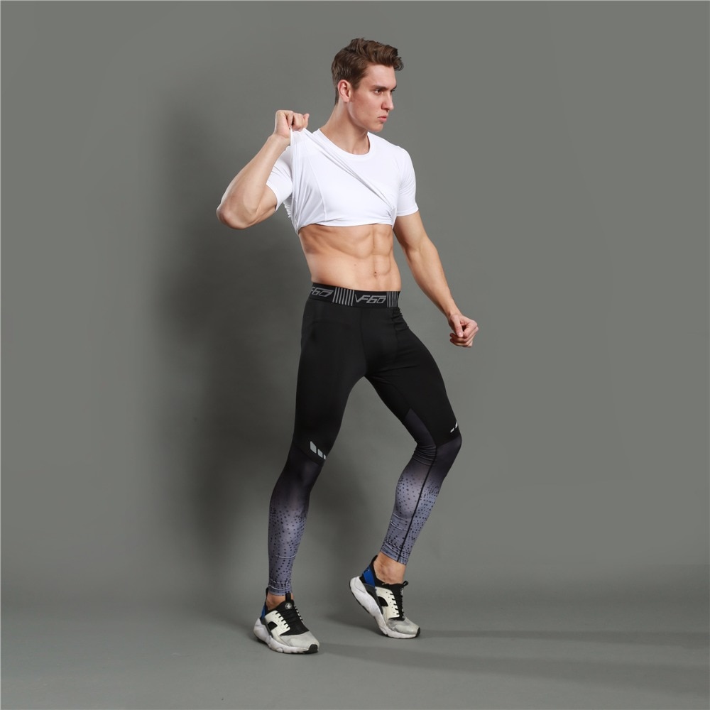 Gradient Printed Sports Men's Leggings