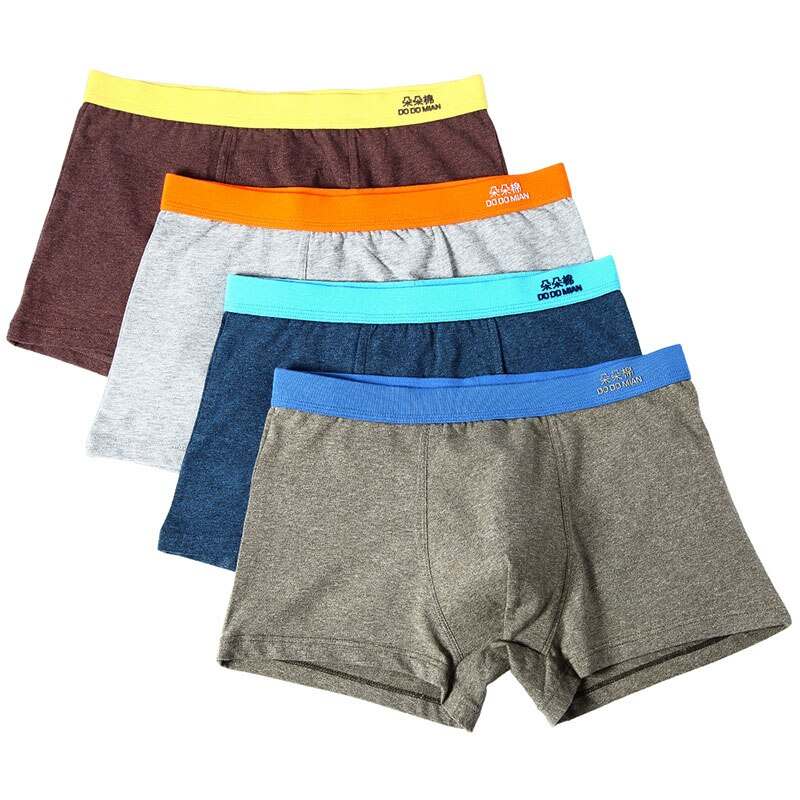 Men's Elastic Boxers Set 4 pcs