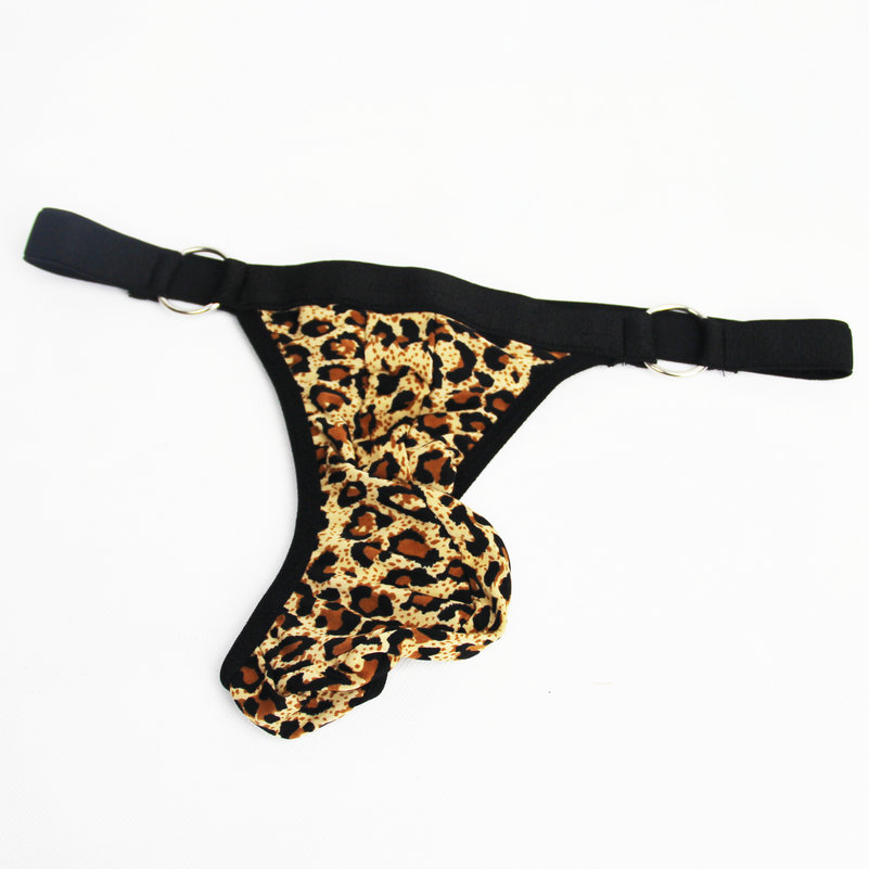 Cute Erotic Elastic Leopard Men’s Thongs